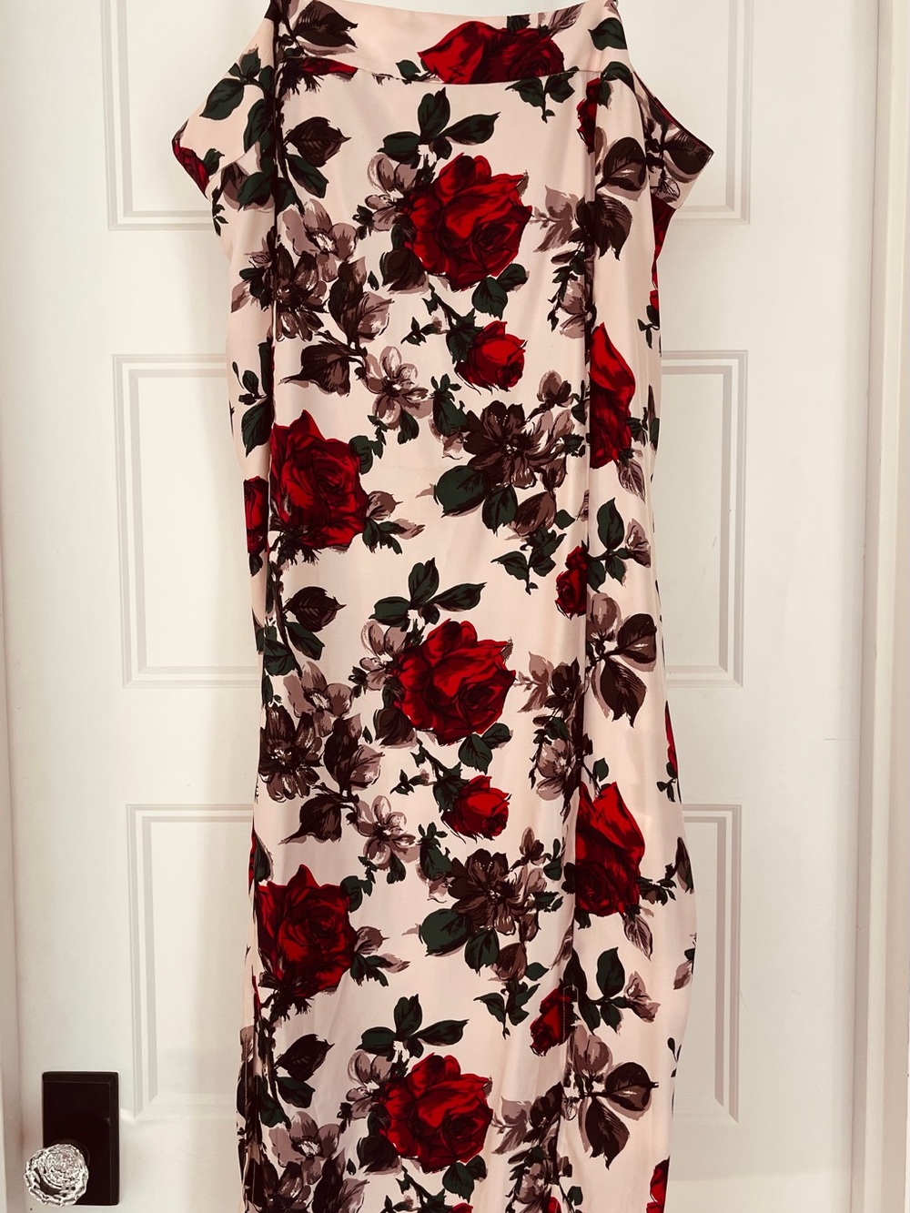 Equipment Blush 100% Silk Dress with Red Rose Print